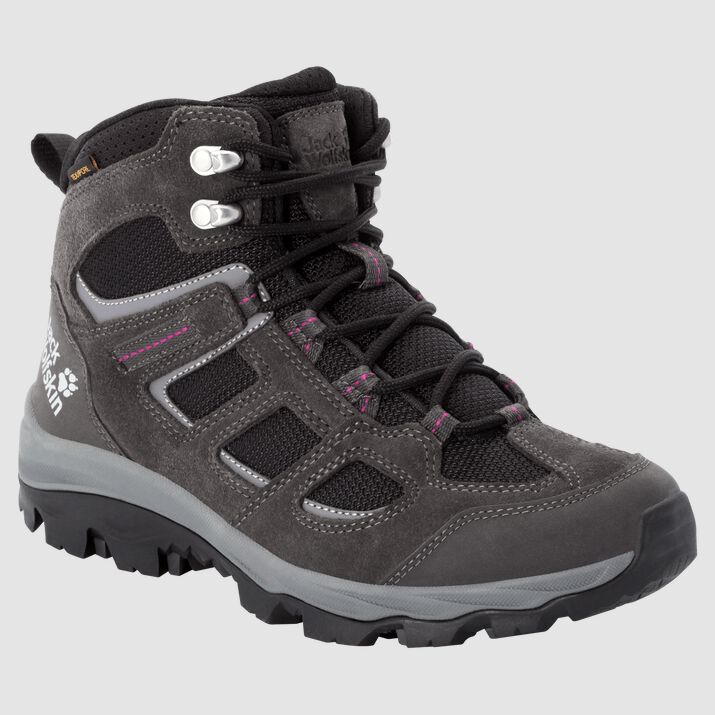 Jack Wolfskin Womens Vojo 3 Texapore Mid Hiking Boots Dark Grey/Purple 520986YWE